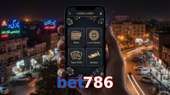 Main screen of Bet786 app page for PK players